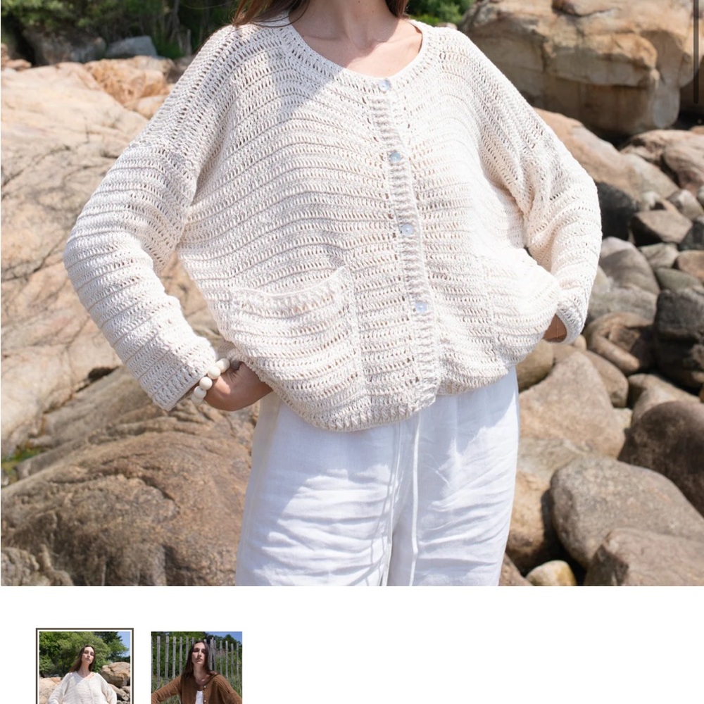Honest Cotton Manuela crochet cardigan